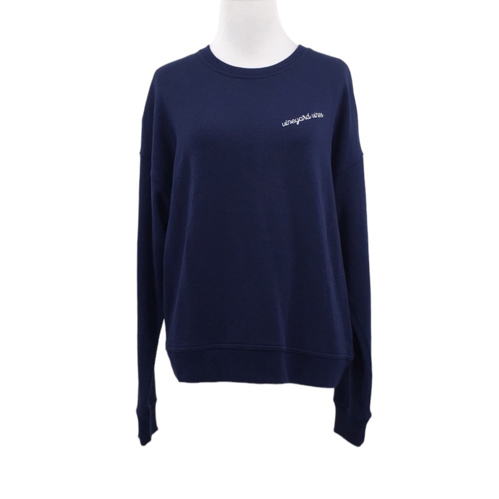Vineyard Vines Blue Modern Sweater Womens Small Classic Pullover